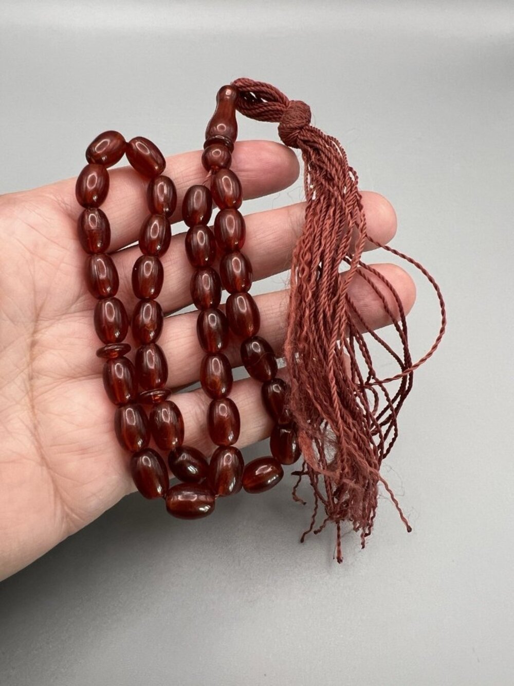 Vintage Cherry Red Prayer Beads